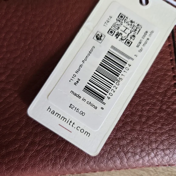 NWT Hammitt 110 North Wallet • Pomodoro Red Pebble • Brushed Gold - Picture 4 of 5
